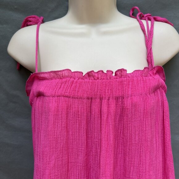 &Merci Hot Barbie Pink Maxi Dress Spaghetti Straps Party As M - Picture 4 of 5